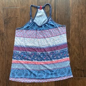 H&M Tank Top Racerback Blue Red White. Size 4.